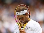 Rafael Nadal reacts during his quarter final match against Taylor Fritz&nbsp;