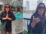 Farah Khan in her travel vlog. Farah Khan in her travel vlog.
