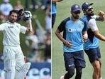 Sachin Tendulkar on the left, and KL Rahul and Virat Kohli on the right. (Getty Images) Sachin Tendulkar on the left, and KL Rahul and Virat Kohli on the right. (Getty Images)
