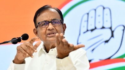 Senior Congress leader and former Union minister P Chidambaram (ANI file photo) Senior Congress leader and former Union minister P Chidambaram (ANI file photo)