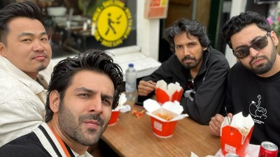 Sharing new pictures from his trip on Wednesday, Kartik wrote, “Having a damn good time.” Fans commented that he deserves it after his hectic schedule consisting of filming and promotions. Sharing new pictures from his trip on Wednesday, Kartik wrote, “Having a damn good time.” Fans commented that he deserves it after his hectic schedule consisting of filming and promotions.