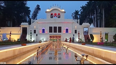 Yadavindra Gardens in Pinjore decked up for the three-day Mango Mela. (Sant Arora/HT)