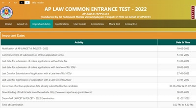 AP LAW CET 2022 hall ticket releasing tomorrow at cets.apsche.ap.gov.in AP LAW CET 2022 hall ticket releasing tomorrow at cets.apsche.ap.gov.in
