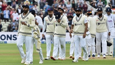 India's captain Jasprit Bumrah, left, leaves the field with his teammates (AP) India's captain Jasprit Bumrah, left, leaves the field with his teammates (AP)
