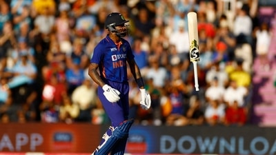 Pandya scored his first T20I half century to lead India to 198/8 (Action Images via Reuters)