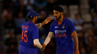 Arshdeep did not get any wickets in the powerplay but managed to take two in the end to finish the game off.&nbsp; (Action Images via Reuters)