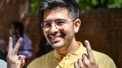 Raghav Chadha has a ready reply for the question, ‘when are you getting married?’ (PTI) Raghav Chadha has a ready reply for the question, ‘when are you getting married?’ (PTI)