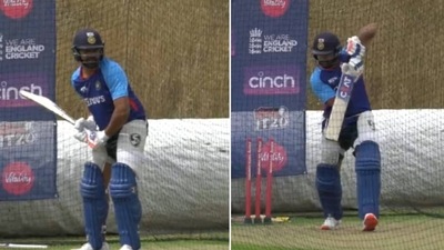 Rohit Sharma in nets&nbsp; (Twitter)