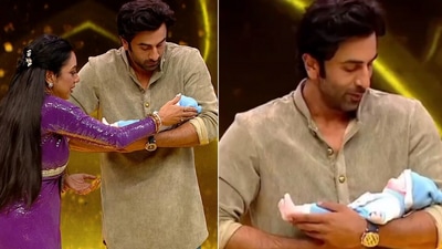 Ranbir Kapoor takes parenting tips from Rupali Ganguly.