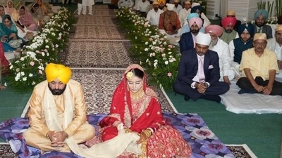 Bhagwant Mann married Dr Gurpreet Kaur at a private ceremony on Thursday.