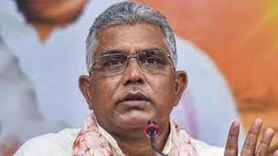 A complaint was also lodged with the police against BJP leader Dilip Ghosh for his remarks against the Bengal CM. (HT PHOTO.) A complaint was also lodged with the police against BJP leader Dilip Ghosh for his remarks against the Bengal CM. (HT PHOTO.)
