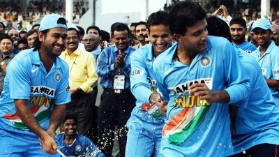 Dhoni made his international debut under Ganguly (Getty Images) Dhoni made his international debut under Ganguly (Getty Images)