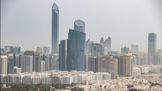 Residential and commercial skyscrapers on the skyline of Abu Dhabi, UAE. (Bloomberg)