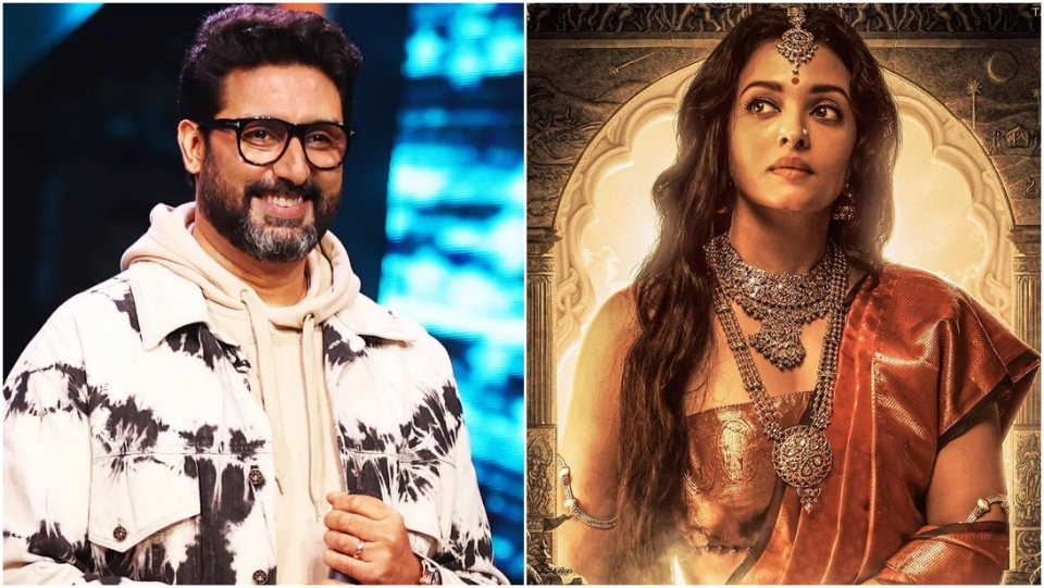 Abhishek Bachchan gave a shoutout to Aishwarya Rai on Instagram as he shared her Ponniyin Selvan look. Abhishek Bachchan gave a shoutout to Aishwarya Rai on Instagram as he shared her Ponniyin Selvan look.