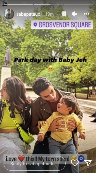 Saba Ali Khan shares a picture from London. Saba Ali Khan shares a picture from London.
