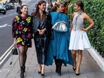 Karisma Kapoor, Kareena Kapoor, Amrita Arora and Natasha Poonawalla in London. Karisma Kapoor, Kareena Kapoor, Amrita Arora and Natasha Poonawalla in London.