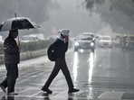 A downpour in New Delhi. A downpour in New Delhi.