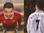 Cristiano Ronaldo in Manchester United's kit launch video.