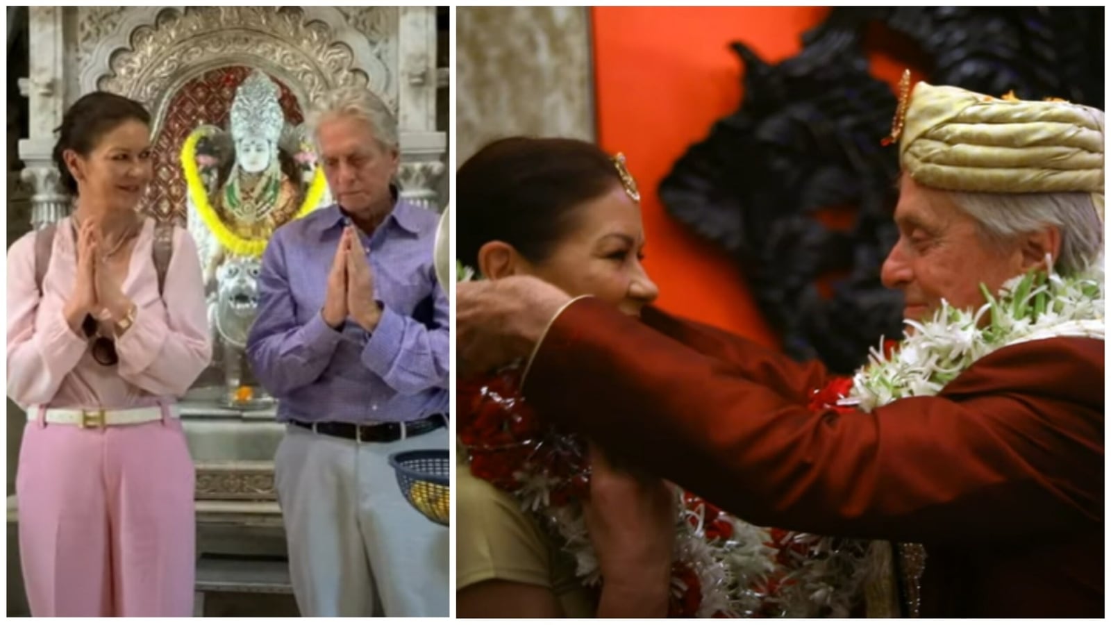 Michael Douglas, Catherine Zeta-Jones explore India, recreate Om Shanti Om poses in documentary trailer. Watch