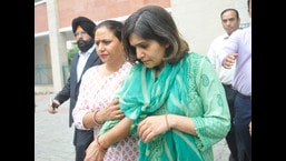 Kalyani, 36, daughter of Himachal Pradesh High Court Judge Sabina, was arrested on June 15 and has been in custody since June 21.  (Photo HT)
