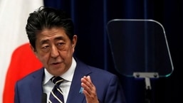 O ex-primeiro-ministro japonês Shinzo Abe.