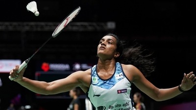 India's Pusarla V. Sindhu plays a shot (AP) India's Pusarla V. Sindhu plays a shot (AP)