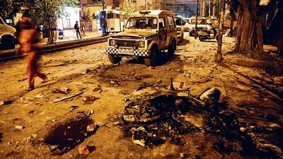 At Jahangirpuri, after the April 16 clashes. (HT file image) (Sanchit Khanna ) At Jahangirpuri, after the April 16 clashes. (HT file image) (Sanchit Khanna )