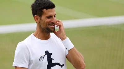 Serbia's Novak Djokovic during practice&nbsp; (REUTERS)