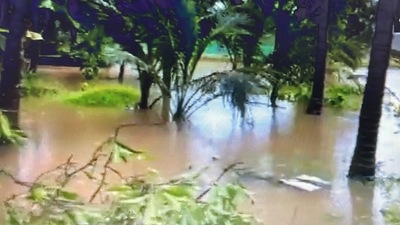 Heavy rains have led to flood-like situation in Badakere village in Udupi district of Karnataka. (Twitter/ANI) Heavy rains have led to flood-like situation in Badakere village in Udupi district of Karnataka. (Twitter/ANI)