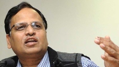 A file photo of Delhi minister Satyender Jain. (HT File Photo)