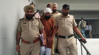 The accused was presented before a court that granted three days of remand to the Ambala police. (HT Photo) The accused was presented before a court that granted three days of remand to the Ambala police. (HT Photo)