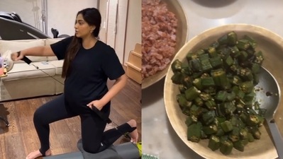 Sonam Kapoor's fitness routine in pregnancy. Sonam Kapoor's fitness routine in pregnancy.