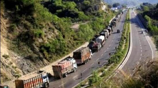 The vehicular traffic Jammu -Srinagar highway was disrupted since 1am on Friday due to landslides. (File image)