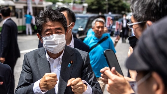 Former Japanese prime minister Shinzo Abe.(AFP)