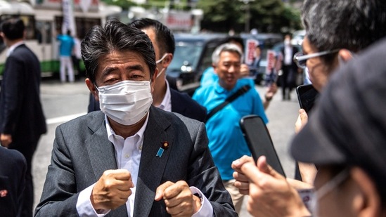 Former Japanese prime minister Shinzo Abe.(AFP)