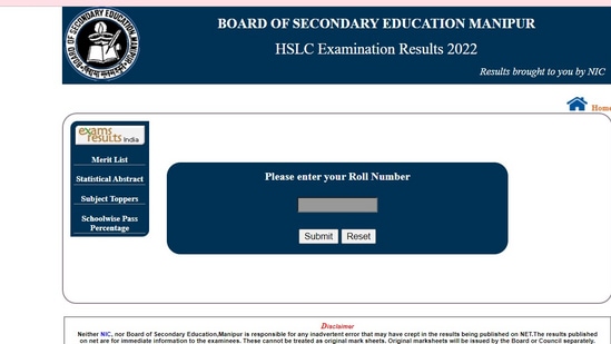 Manipur HSLC 2022 result declared at manresults.nic.in. Manipur HSLC 2022 result declared at manresults.nic.in.