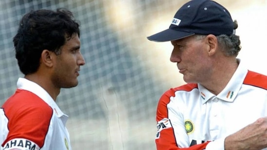 Sourav Ganguly in discussion with former India coach Greg Chappell(BCCI)