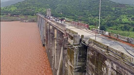 Temghar dam is able to hold water to its full storage capacity of 3.7 TMC (HT FILE PHOTO)