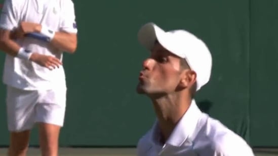 Novak Djokovic celebration