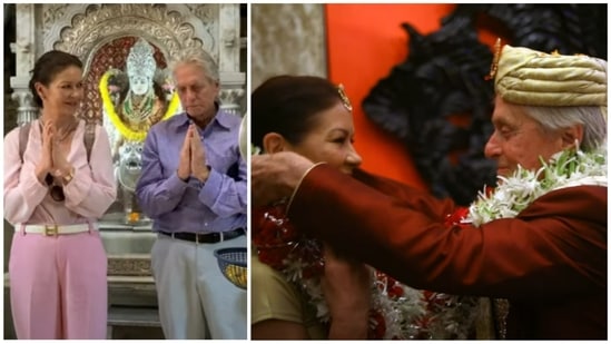 Michael Douglas and Catherine Zeta-Jones in stills from Unplugged in Mumbai trailer.