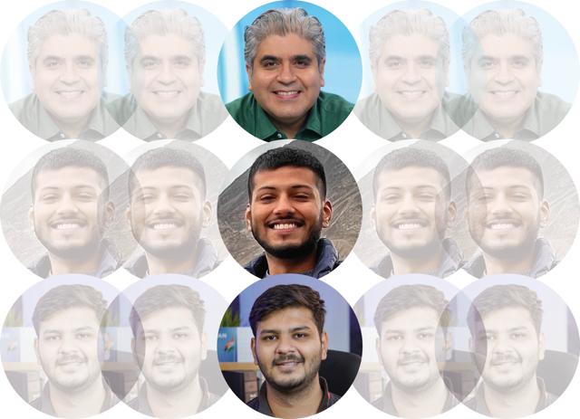 (Top to bottom) Rajeev Masand, Shlok Shrivastava and Tejas Patil (Top to bottom) Rajeev Masand, Shlok Shrivastava and Tejas Patil