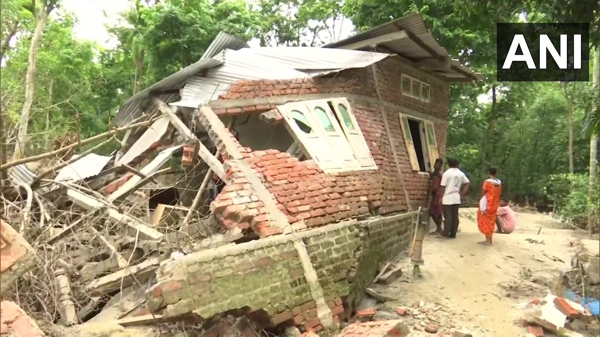 The aftermath of incessant rainfall and flood at Raha Assembly constituency in Nagaon district of Assam. (ANI)