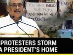 IRATE PROTESTERS STORM LANKA PRESIDENT'S HOME