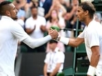 Nick Kyrgios and Rafael Nadal Nick Kyrgios and Rafael Nadal