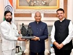 President Ram Nath Kovind meets Eknath Shinde and Devendra Fadnavis,&nbsp;