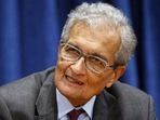Nobel laureate Amartya Sen currently is only experiencing mild cough and sneeze, a health department official said.(Image via Twitter) Nobel laureate Amartya Sen currently is only experiencing mild cough and sneeze, a health department official said.(Image via Twitter)