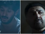 Dulquer Salmaan and Sunny Deol in Chup: Revenge Of The Artist teaser. Dulquer Salmaan and Sunny Deol in Chup: Revenge Of The Artist teaser.