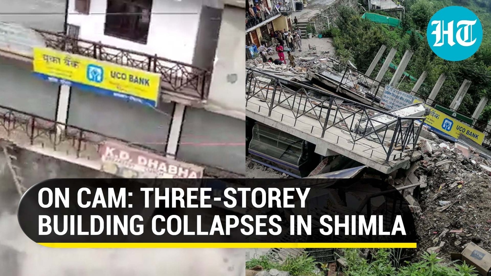 Shimla Building turns into rubble in seconds, collapses amid heavy