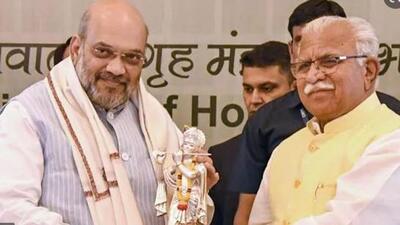 Union home minister Amit Shah on Saturday accepted a long-pending demand of Haryana chief minister Manohar Lal Khattar by announcing land for the setting up of an additional state assembly building in Chandigarh. (PTI file photo) Union home minister Amit Shah on Saturday accepted a long-pending demand of Haryana chief minister Manohar Lal Khattar by announcing land for the setting up of an additional state assembly building in Chandigarh. (PTI file photo)