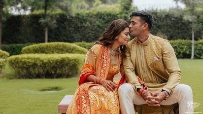 Sangram Singh also kissed Payal Rohatgi on her forehead in a picture. (Moviee’ing Momentss) Sangram Singh also kissed Payal Rohatgi on her forehead in a picture. (Moviee’ing Momentss)